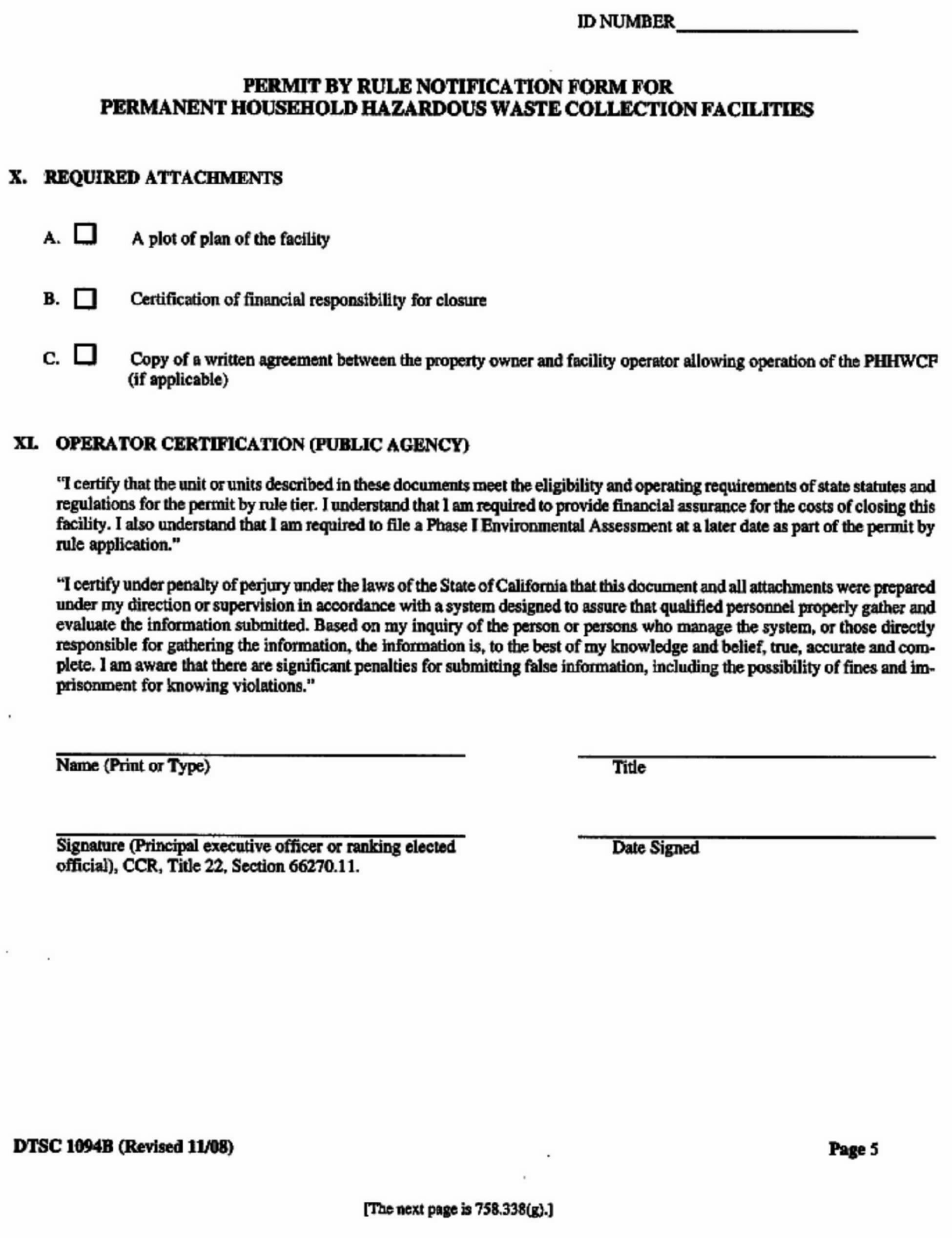 Image 9 within § 67450.30. Financial Assurance for Closure for Permanent Household Hazardous Waste Collection Facilities Permitted by Rule.